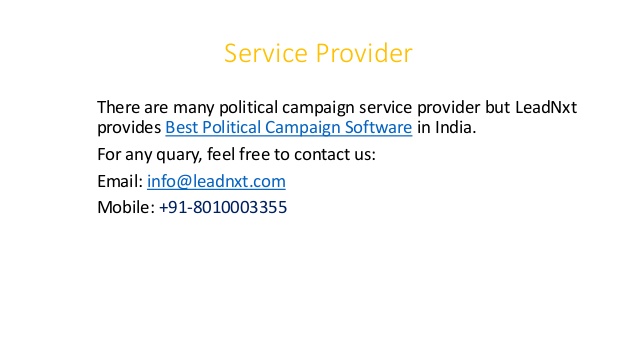 Free Political Campaign Software